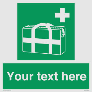 Custom sign safe condition Medical grab bag